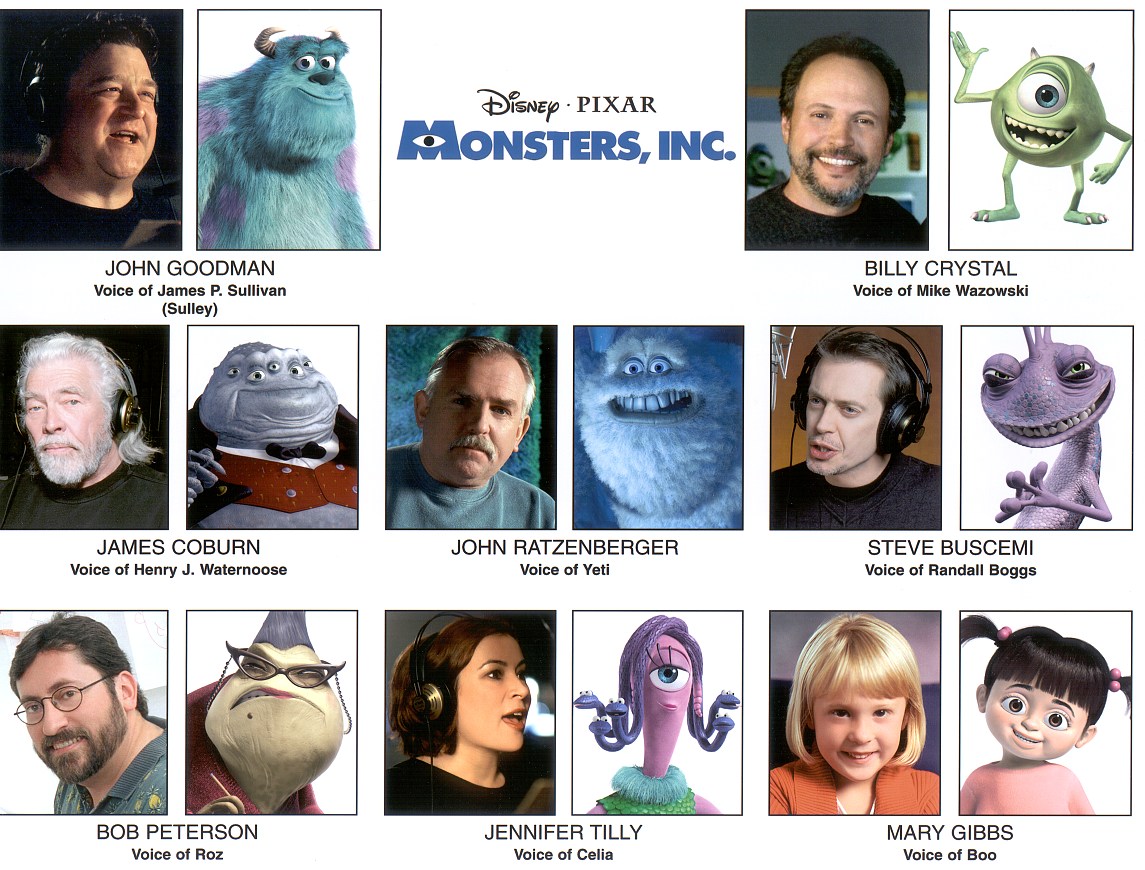 monsters inc voices